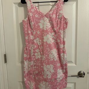 Jones New York Pink and White Floral Mini Dress